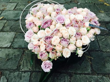 memorial service flower arrangement
